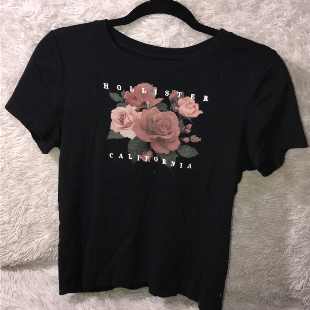 Hollister California Graphic Tee with roses